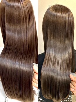 ラフ 銀座(luff)の写真/酸性ストレート取扱い◎ダメージレスだからハイダメージの方もOK！柔らかくまとまる理想のストレートヘアに