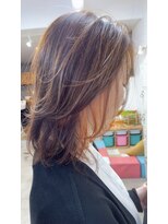 オリビアヘアー(OLIVIA HAIR) インナーミルクティーオレンジ×柔らかレイヤー