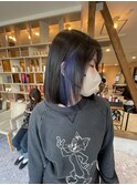 2ブリーチイヤリングカラー×アッシュブルー