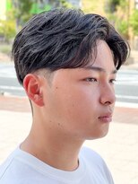 センターパート/ニュアンスパーマ/韓国/フェーザーパーマ/眉毛