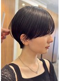 丸みショート/コンパクトショート/可愛いショートヘア/前髪あり