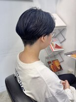 アンダーカレント(undercurrent)&nbsp;ブリーチハイトーンショートマッシュショートブルーブラック