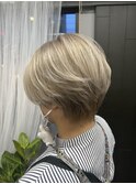 髪質改善カラー　ホワイト