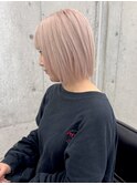 首スッキリボブ　ホワイトミルクティー