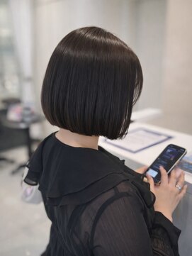 エアー 銀座タワー(AIR) ボブ/透明感カラー/ブリーチなし/グレージュ