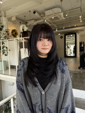 アクアオモテサンドウ(ACQUA omotesando) ☆ミディアムレイヤーハッシュカットダークアッシュブラウン