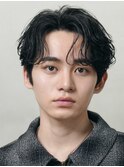 原宿ルーズパーマセンターパート波巻きシャドウパーマ眉毛