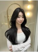 色気のある上品さと可愛さをmixした韓国ヘア