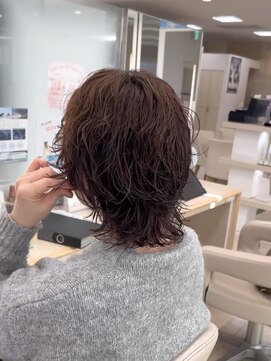 ケンジ 平塚ラスカ店(KENJE) レイヤーボブ/ミルクティーブロンド/ボブパーマ/平塚駅