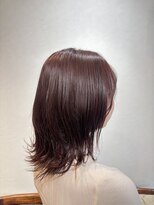 ル ジャルダン 戸塚店(le jardin)&nbsp;艶感カシスブラウンの外はねミディアムヘア