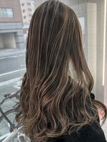 ミルシンク(1005mille cinq) コントラストハイライト/波巻きロング/外国人風