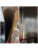 ジュジュ jou jou ブリーチ部分も艶髪縮毛矯正