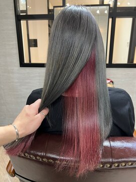 ネウィ 大分中央町店(newi) くすみピンク/ピンクグラデーション/インナーカラー/韓国風