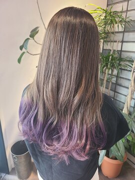 エイト 博多店(EIGHT hakata) ラベンダー裾カラー