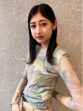 アース 三軒茶屋店(HAIR&MAKE EARTH) 三軒茶屋_レディース_ロング_ブラック_ストレート_ナチュラル_