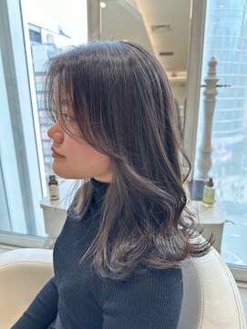 ザックラフィネ(ZACC raffine) 毛流れカット/韓国風/アッシュブラウン/くびれ巻