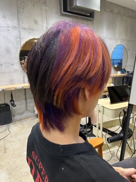 ガーデン オオタカノモリ(garden otakanomori) メンズブリーチカラー流行ハイライトメンズウルフ