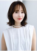 ◯ぱっつん前髪流し前髪薄めバング短めバング顎ライン耳かけボブ