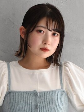アース 三木店(HAIR & MAKE EARTH) 20代30代40代小顔カットインナーカラー透け感ナチュラルボブ