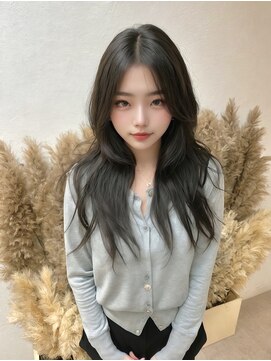 リト(riTo) 20代暗めカラーデザインカラーロングオリーブグレージュベージュ