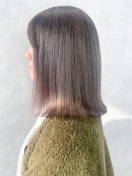 アイティーバイアルバム 下北沢店(IT by ALBUM) 透明感カラーオリーブカラー秋色ワンレンピンクヘアー_ba491321