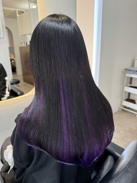 クオレア(CUOREA) ブリーチありダブルカラー/パープルインナー/ロングスタイル