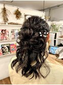シニヨン☆ハーフアップ