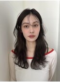 ウェーブヘア シースルー ロングレイヤー 春カラー 春ヘア HR-85