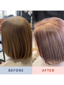 パドトロワ(Pas de trois) 新潟髪質改善×白髪ぼかしカラー×ハイトーン