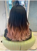 20代30代ダブルカラーブリーチ立体感グラデーション透明感