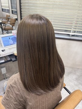 アジールヘア 東上野店(agir hair) 大人可愛いブリーチなしカラーミルクティーベージュ【上野】