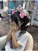 盛り髪