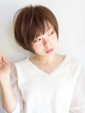 ロミー 本厚木(ROMMY.) 20代～50代◎くびれショートマッシュボブ前髪あり白髪ぼかし