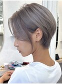 パープルアッシュ＊ハンサムショート＊ブリーチ＊ダブルカラー
