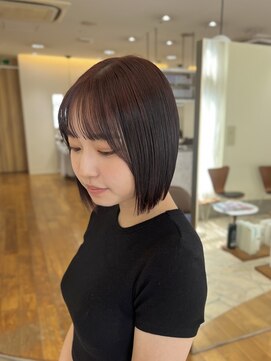 ベンチ(bench) ぱつっとボブ/ピンクラベンダー/千葉美容室/似合わせ