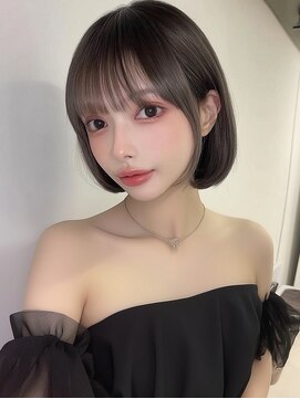 レア 渋谷(Le'a) 【Ｌｅ’ａ】ボブ　グレージュカラー　韓国ヘア