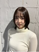 ノラキチジョウジ(NORA KICHIJOJI) 顔周りレイヤーカットシースルーバング耳かけくびれミディアム