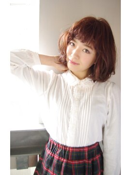 ビヨンドイー(beyond E) 【艶カラー☆】ナチュラルボブ◇ピンクブラウン