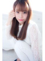 アンジュ ヘアー(Ange hair)&nbsp;アンジュヘアー　ベビーバングの　無造作アンニュイカール