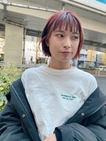 モリオ フロム ロンドン 大宮2号店(morio from London)&nbsp;【なかじま ひびき】スモーキーピンク×外ハネボブ