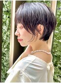 長持ちショート×似合わせカット×ネイビーブラック
