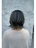 切りっぱなしボブにバレイヤージュをオン
