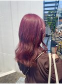 チェリーレッド×セミロング♪