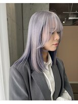 ラニヘアサロン(lani hair salon) ホワイトシルバー&ブルー/インナーカラー/デザイン【大名/天神】