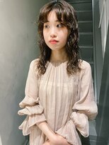 フェンヘアーアイス 中目黒(Fen.hair ici)&nbsp;こなれミディモテ髪薄めバング前髪デジタルパーマ大人美人