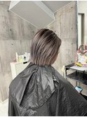 レイヤーカット/ウェットヘア/オリーブベージュ[上大岡]