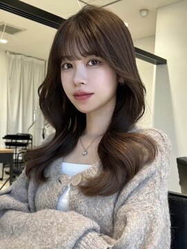 エヌアイ オモテサンドウ(ni omotesando) ☆韓国くびれヘア 盛れる顔まわりカット 透明感ベージュ☆