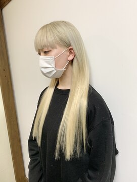 ガルボ ヘアー(garbo hair) ブリーチ 10代20代 プルエクステ 抜きっぱなしブロンド エクステ