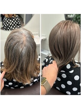 ジービージー(GBG) ショートボブ40代50代グレイカラー白髪染め白髪ぼかし