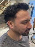 ビジネスショートメンズマッシュツイストパーマツーブロック